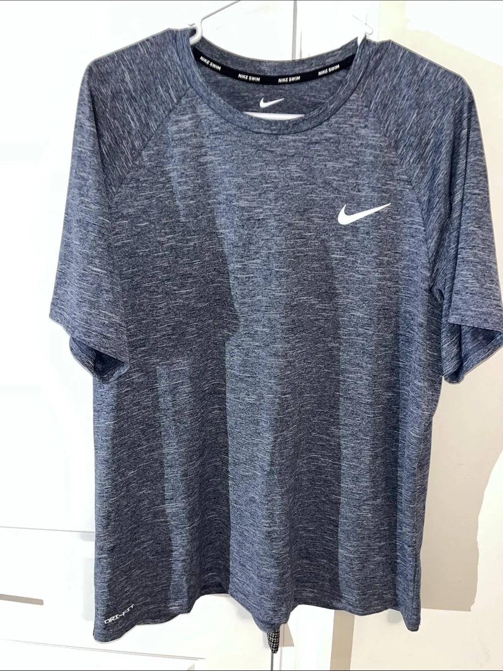 Gray Blue Nike Swim Beach Pool Summer Hydroguard short sleeve men’s T shirt XL
